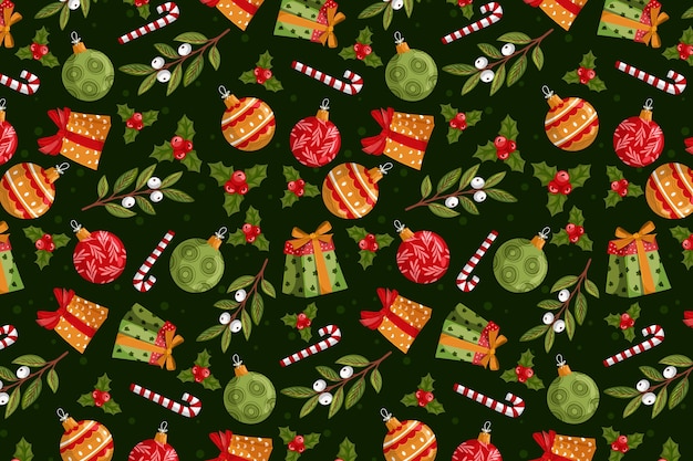 Flat christmas pattern design