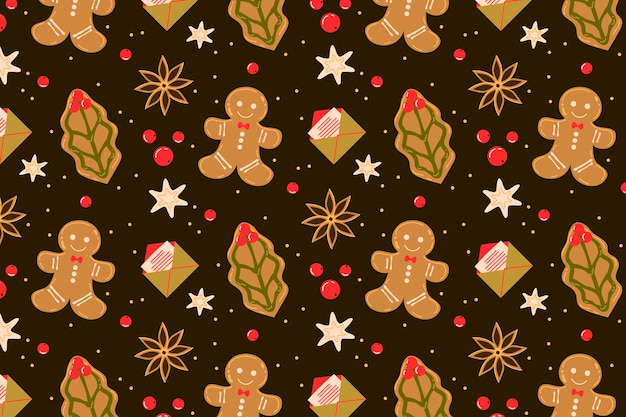 Free vector flat christmas pattern design