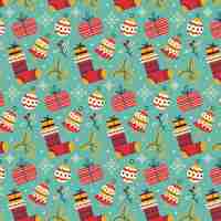 Free vector flat christmas pattern design