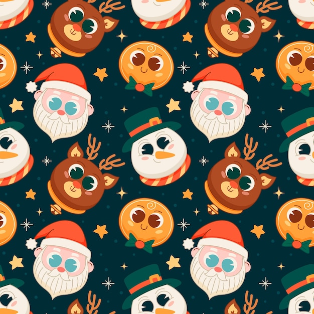 Free vector flat christmas pattern