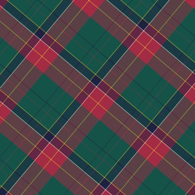 Flat christmas plaid pattern design