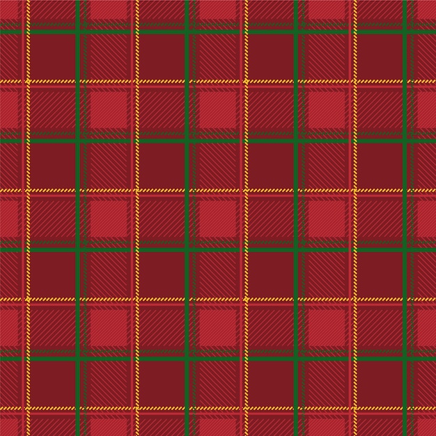 Free vector flat christmas plaid pattern design