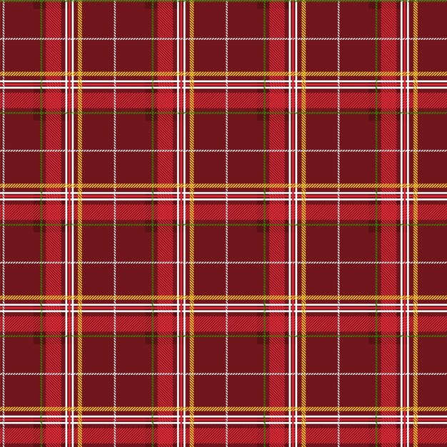 Free vector flat christmas plaid pattern design