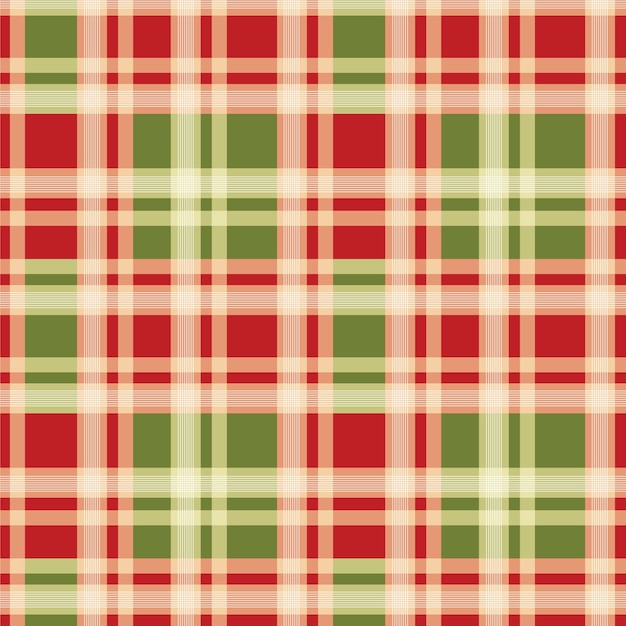 Flat christmas plaid pattern design