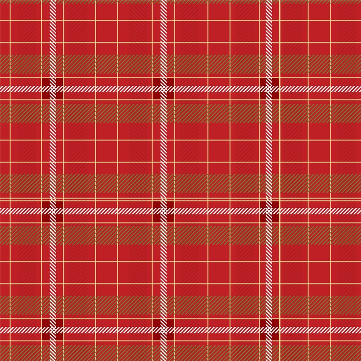 Free Vector flat christmas plaid pattern design