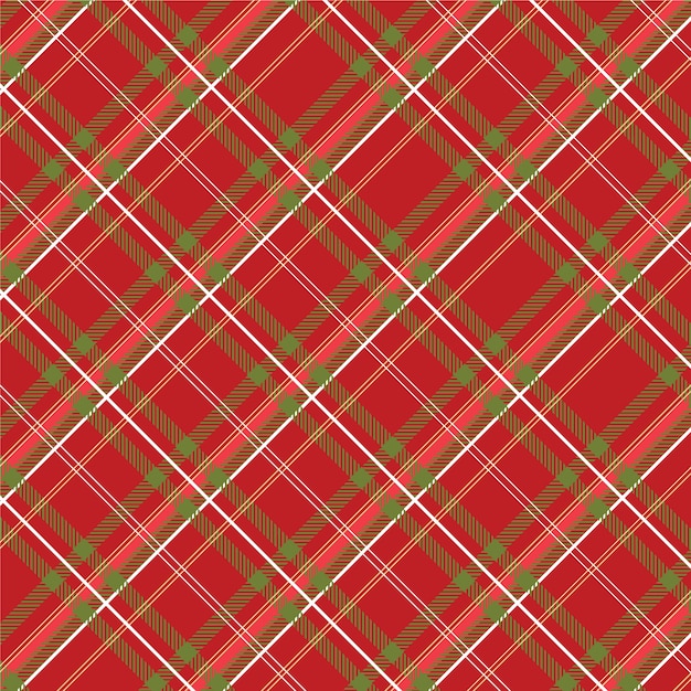 Free vector flat christmas plaid pattern design