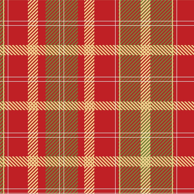 Free vector flat christmas plaid pattern design