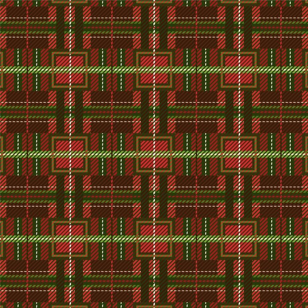 Flat christmas plaid pattern design