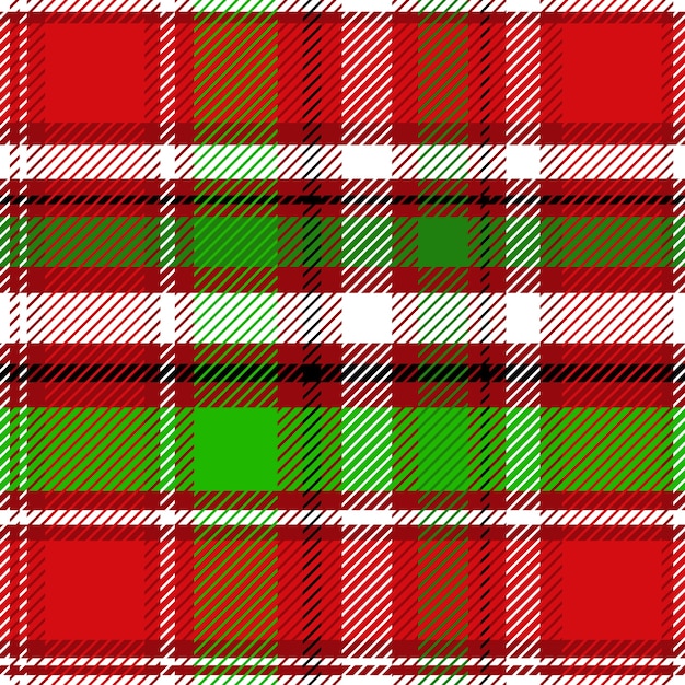 Flat christmas plaid pattern design