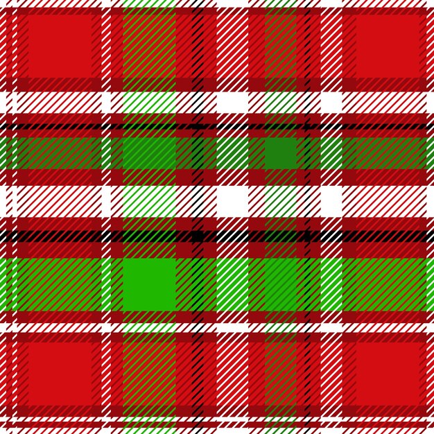 Flat christmas plaid pattern design