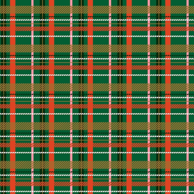 Flat christmas plaid pattern design