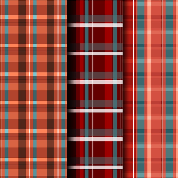 Free vector flat christmas plaid pattern design