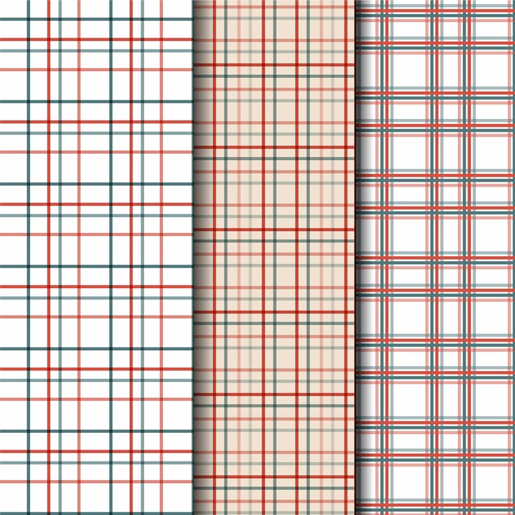 Free Vector flat christmas plaid pattern design