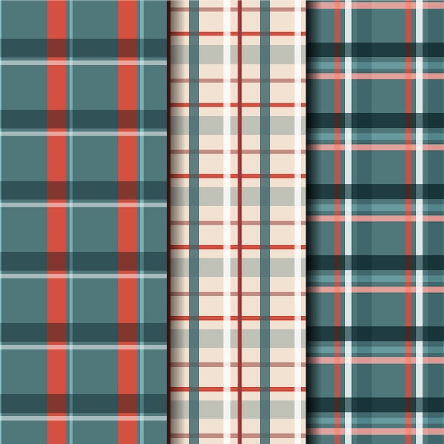 Free Vector | Flat christmas plaid pattern design