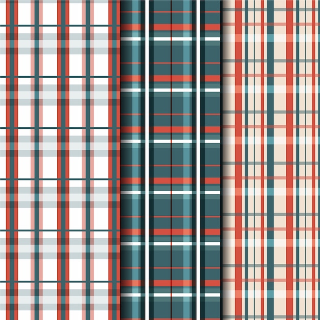 Flat christmas plaid pattern design