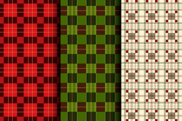 Flat christmas plaid pattern design