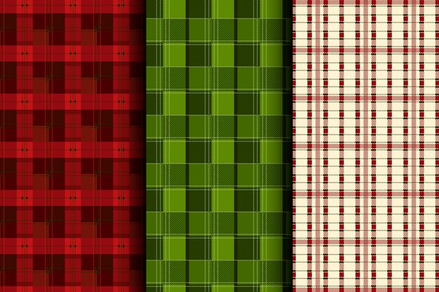 Flat christmas plaid pattern design