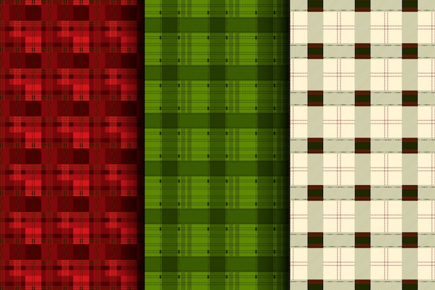 Flat christmas plaid pattern design