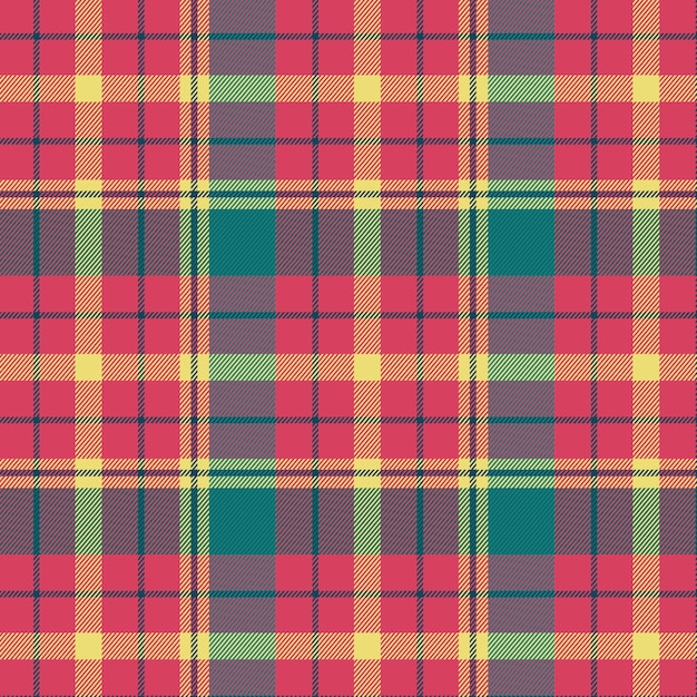 Flat christmas plaid pattern design