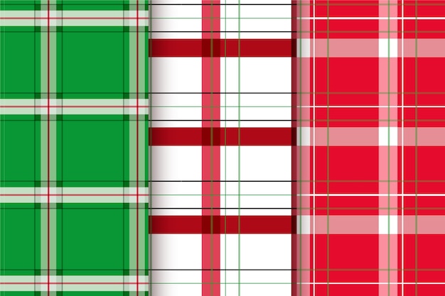 Free vector flat christmas plaid pattern design