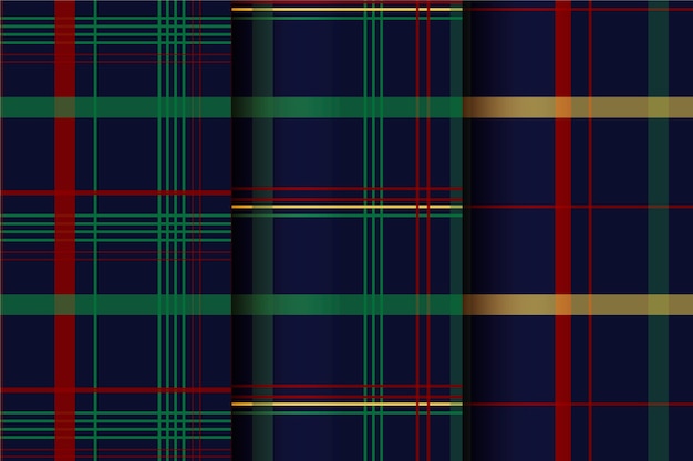 Flat christmas plaid pattern design