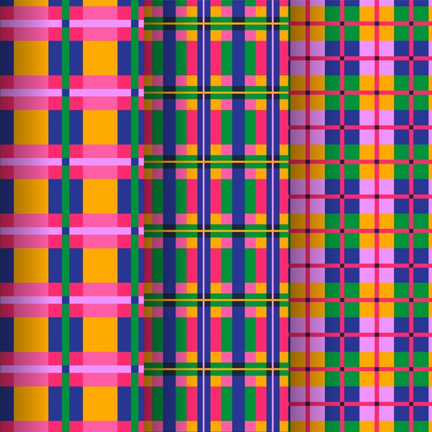 Flat christmas plaid pattern design