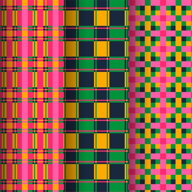 Flat christmas plaid pattern design