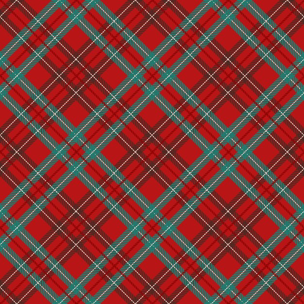 Flat christmas plaid pattern design