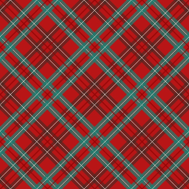 Flat christmas plaid pattern design