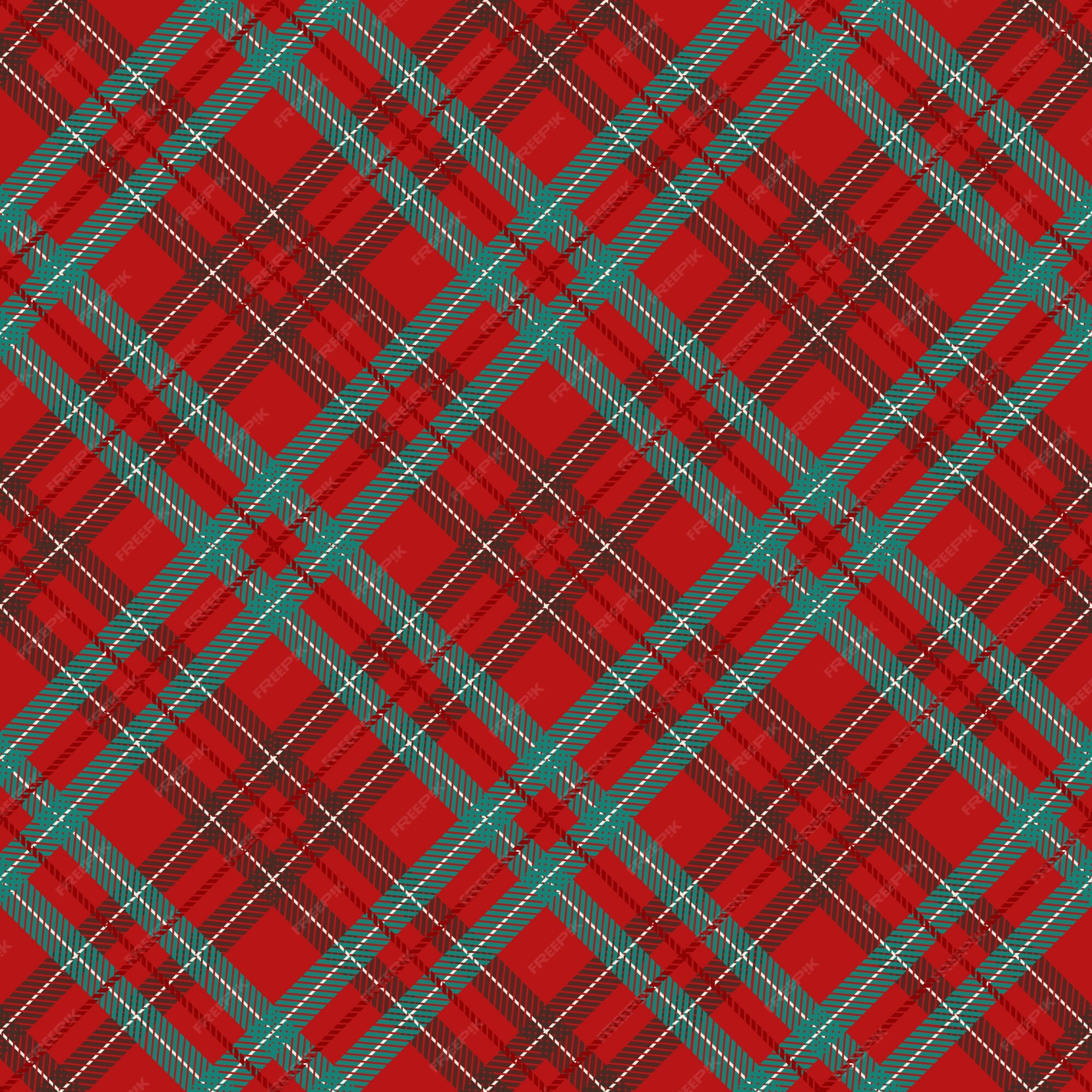 Free Vector  Flat christmas plaid pattern design