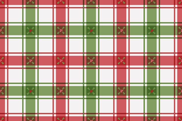 Flat christmas plaid pattern design