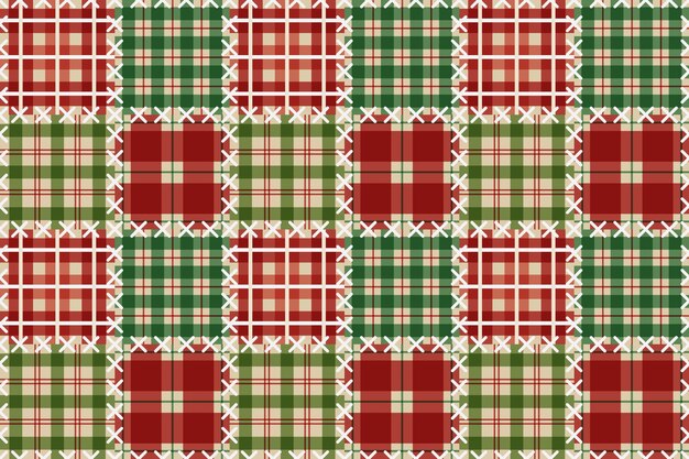 Flat christmas plaid pattern design