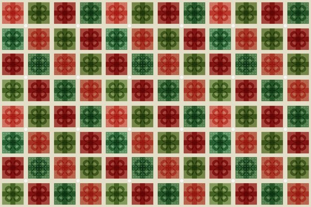 Flat christmas plaid pattern design