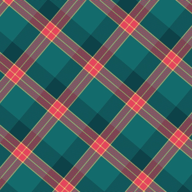 Flat christmas plaid pattern design