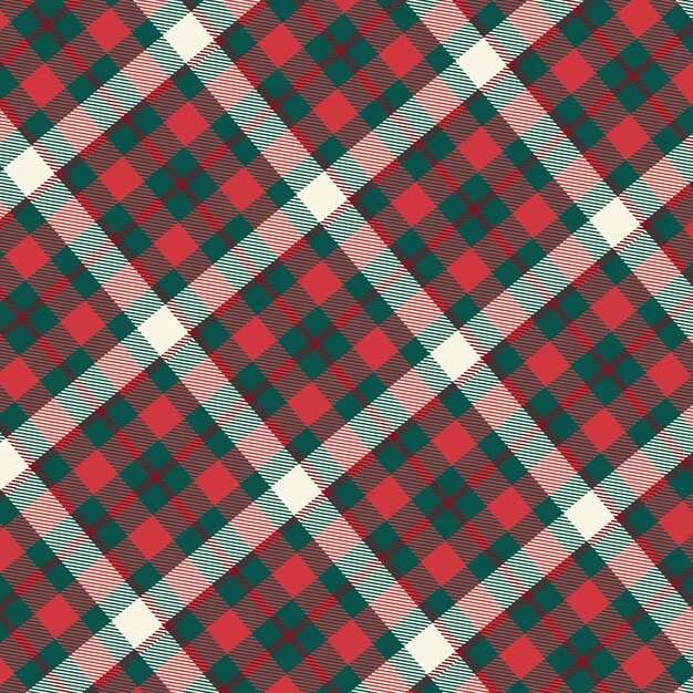 Flat christmas plaid pattern design