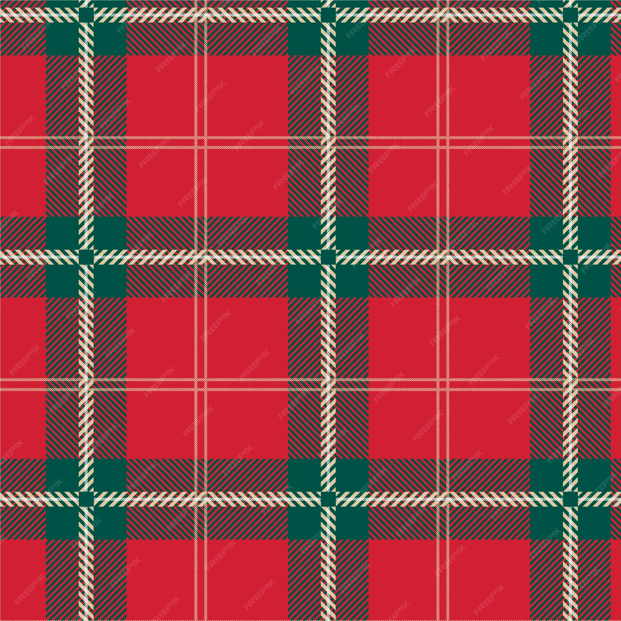 Free Vector  Flat christmas plaid pattern design