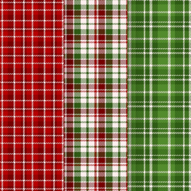 Flat christmas plaid pattern design