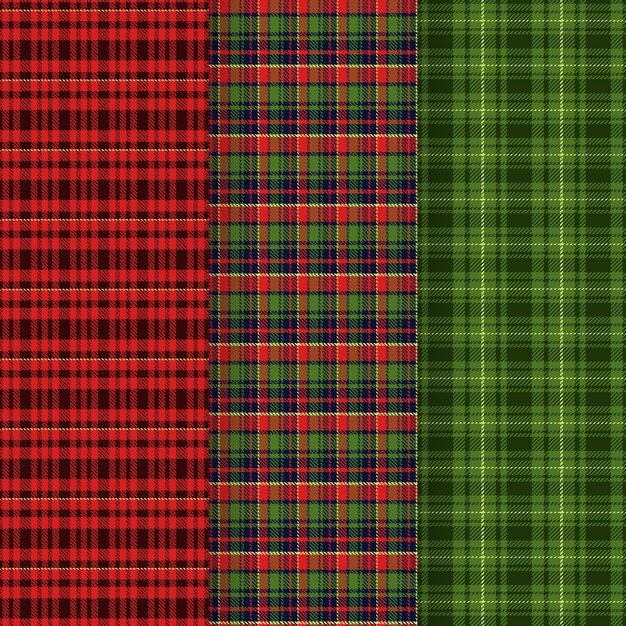 Flat christmas plaid pattern design