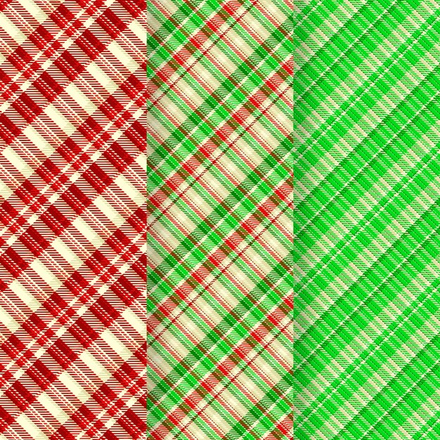 Flat christmas plaid pattern design