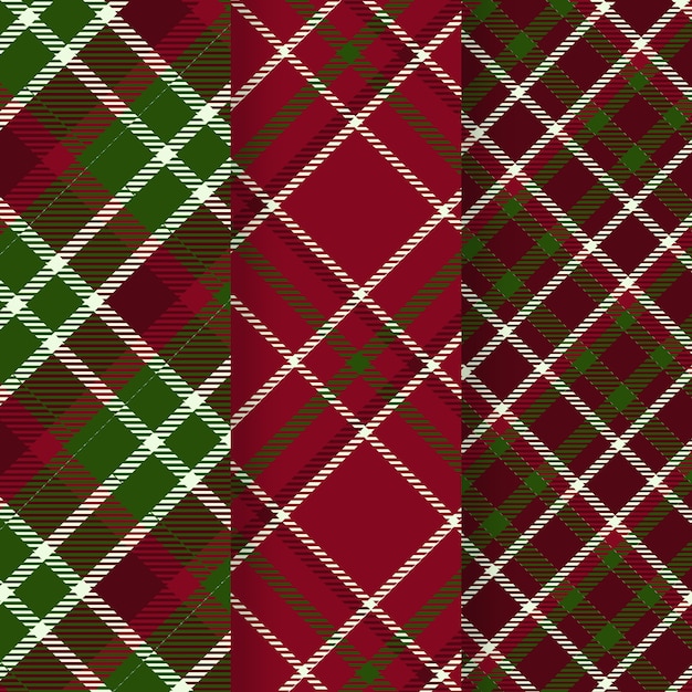 Flat christmas plaid pattern design