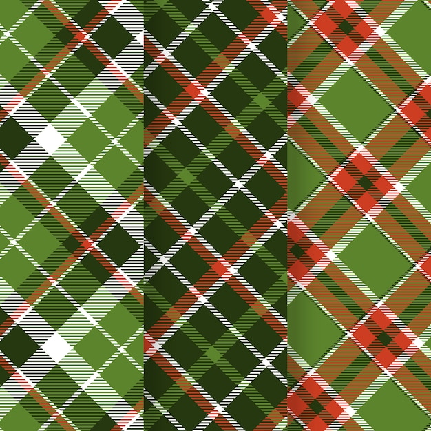 Flat christmas plaid pattern design