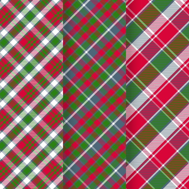 Flat christmas plaid pattern design