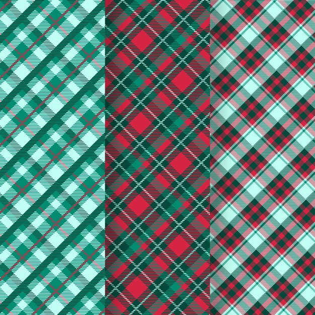 Flat christmas plaid pattern design