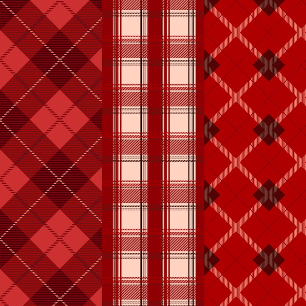 Free vector flat christmas plaid pattern design