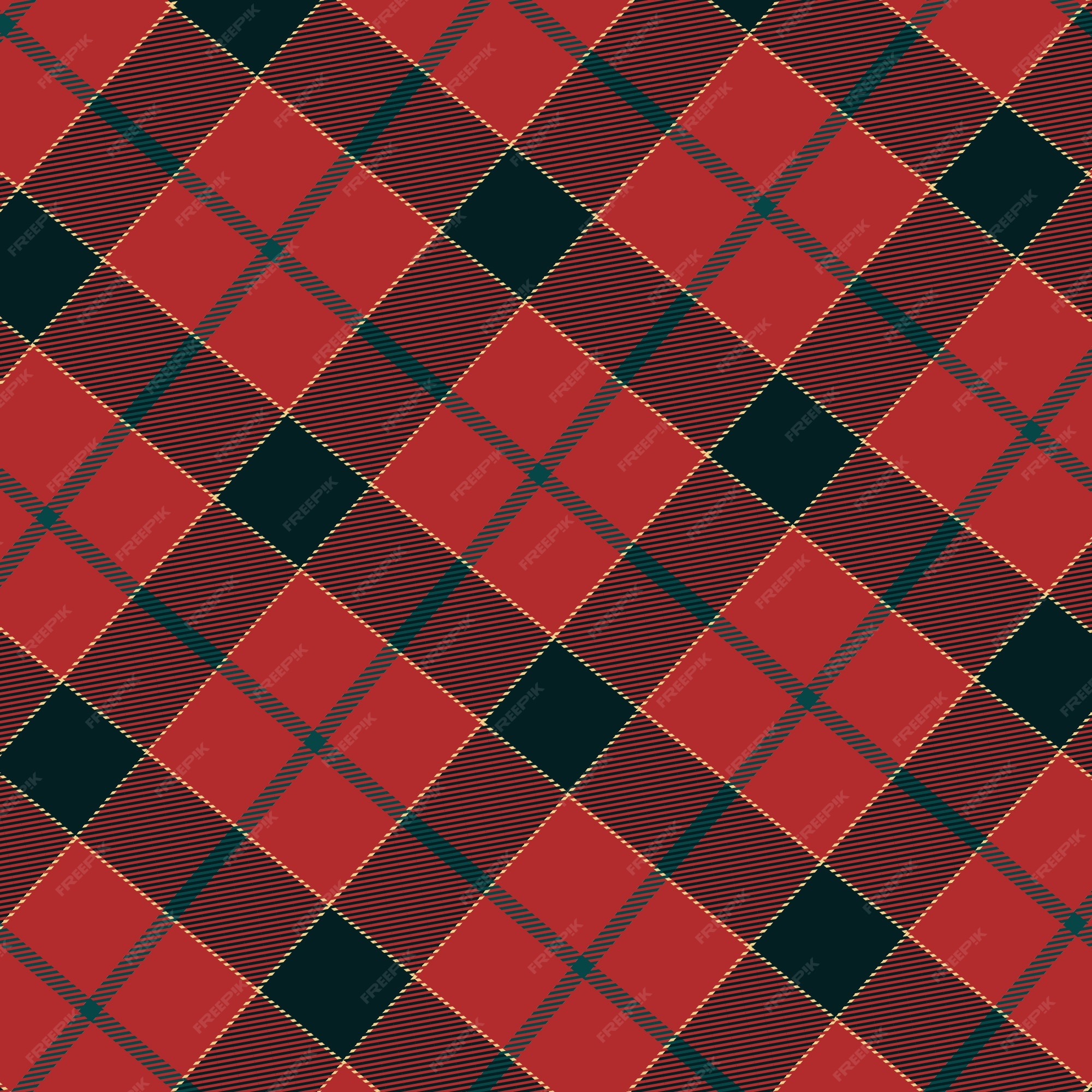 Free Vector  Flat christmas plaid pattern design