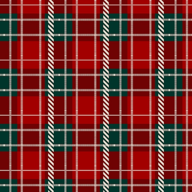 Free vector flat christmas plaid pattern design