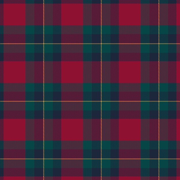 Flat christmas plaid pattern design