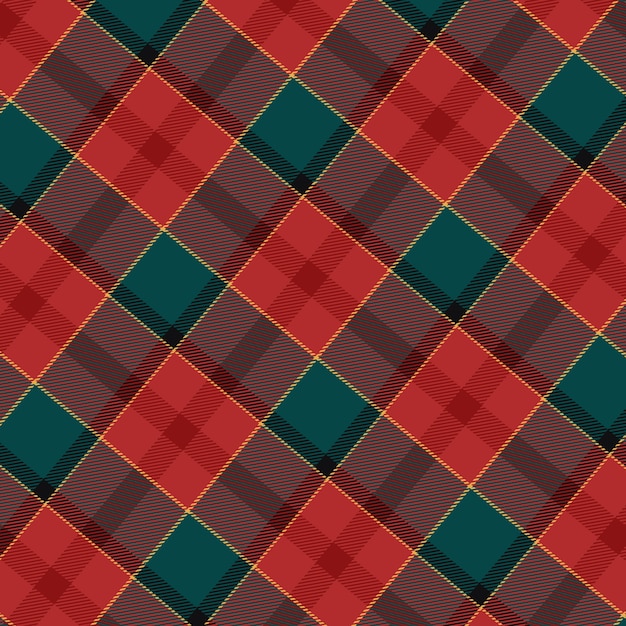 Flat christmas plaid pattern design