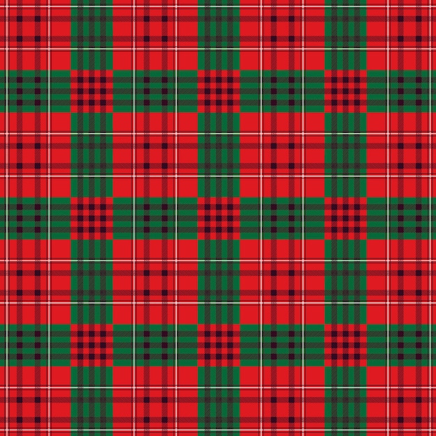 Flat christmas plaid pattern design