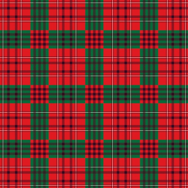 フラットクリスマスチェック柄パターンデザイン